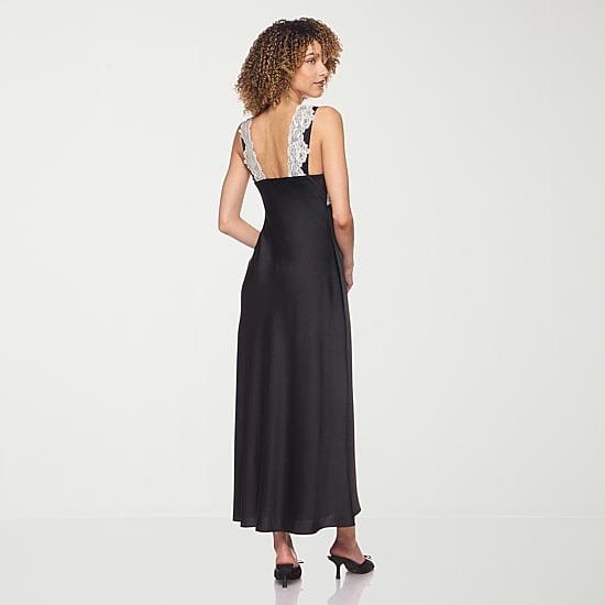 belle vie Womens Sleeveless Midi Slip Dress