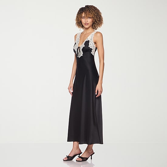 belle vie Womens Sleeveless Midi Slip Dress
