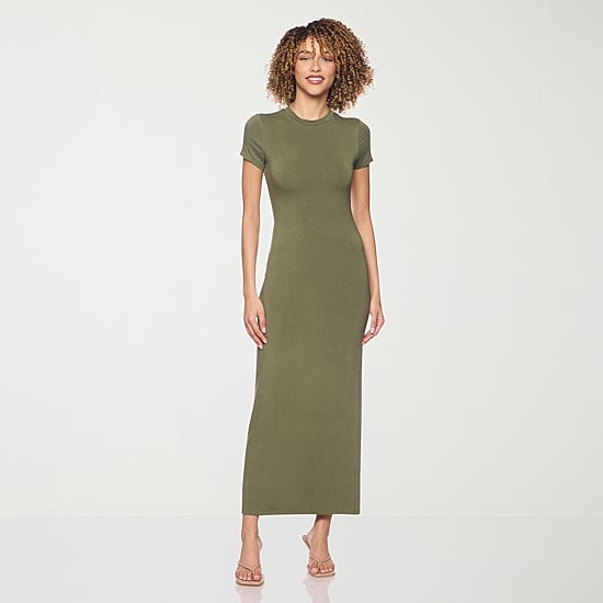 belle vie Womens Short Sleeve Shirt Dress