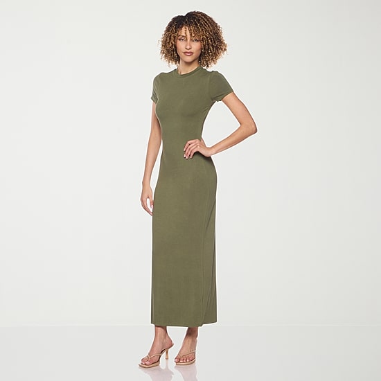 belle vie Womens Short Sleeve Shirt Dress