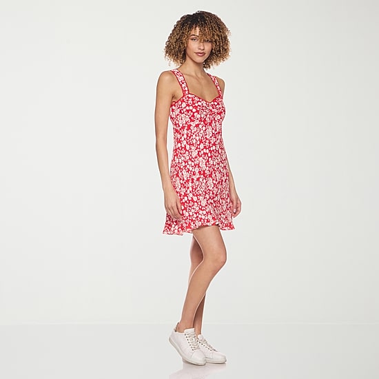belle vie Womens Sweetheart Neck Sleeveless Shift Dress