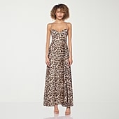 belle vie Womens V Neck Sleeveless Maxi Dress