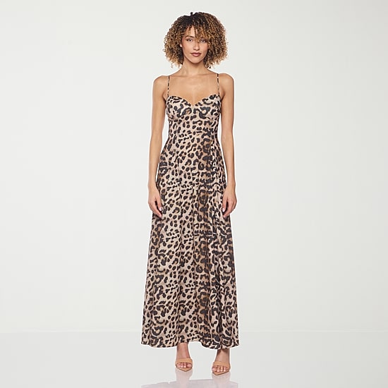 belle vie Womens V Neck Sleeveless Maxi Dress