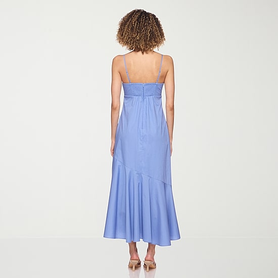 belle vie Womens Sleeveless Midi Wrap Dress