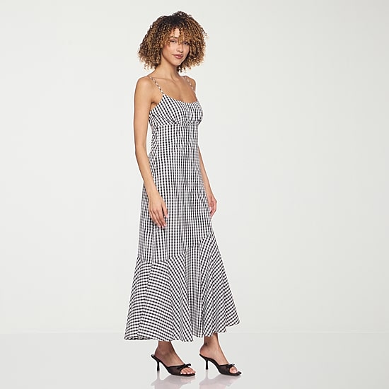 belle vie Womens Midi Scoop Neck Sleeveless Maxi Dress