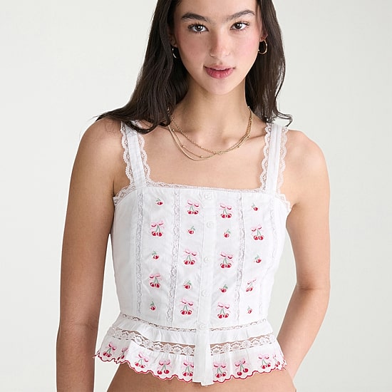 AEROPOSTALE Womens Juniors Square Neck Sleeveless Peplum Top