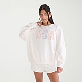 AEROPOSTALE Womens Juniors Crew Neck Long Sleeve Sweatshirt