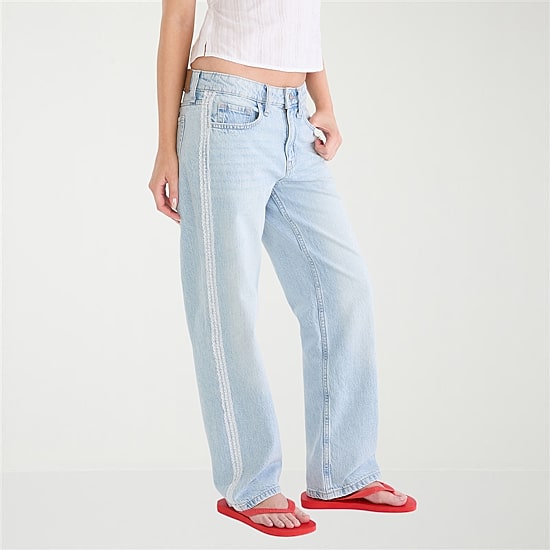 AEROPOSTALE Womens Juniors Low Rise Baggy Fit Jean