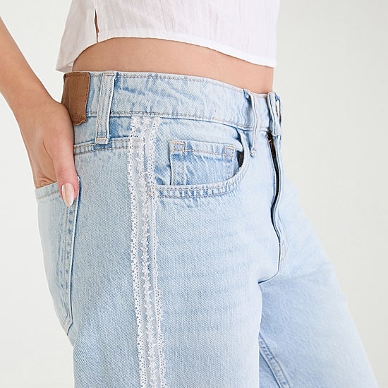 AEROPOSTALE Womens Juniors Low Rise Baggy Fit Jean