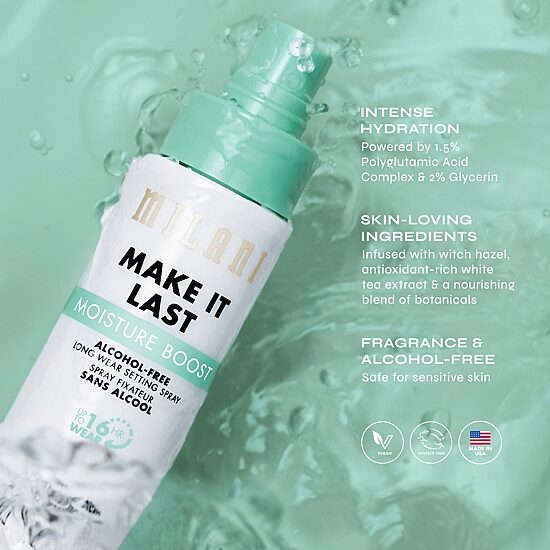 MILANI Make It Last Moisture Boost Alcohol-Free Setting Spray