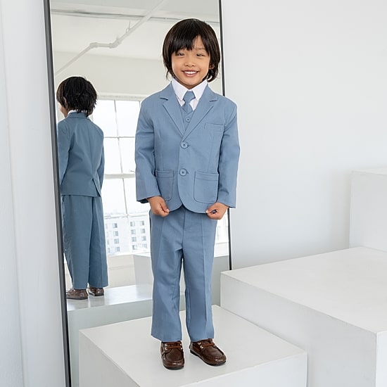 Suit the BOYZ Linen Blend Toddler Boys Knit 5-pc. Suit Set