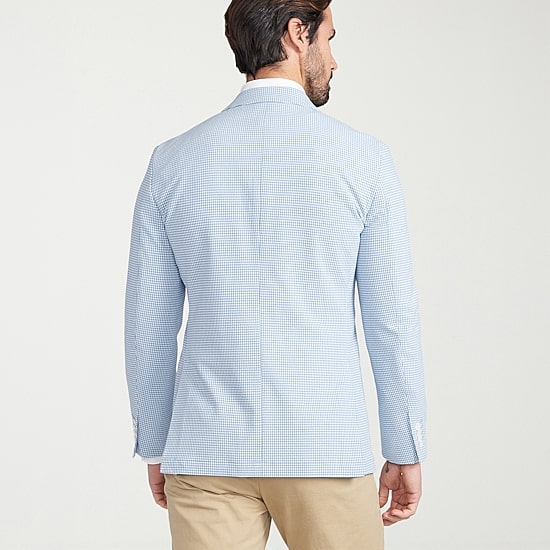 The Savile Row Co Mens Plaid Slim Fit Sport Coat