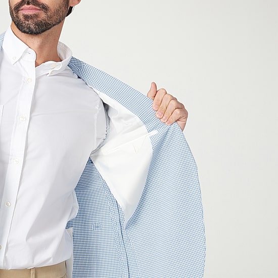 The Savile Row Co Mens Plaid Slim Fit Sport Coat