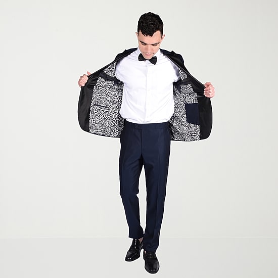 The Savile Row Co Diamond Weave Mens 2-pc. Tuxedo