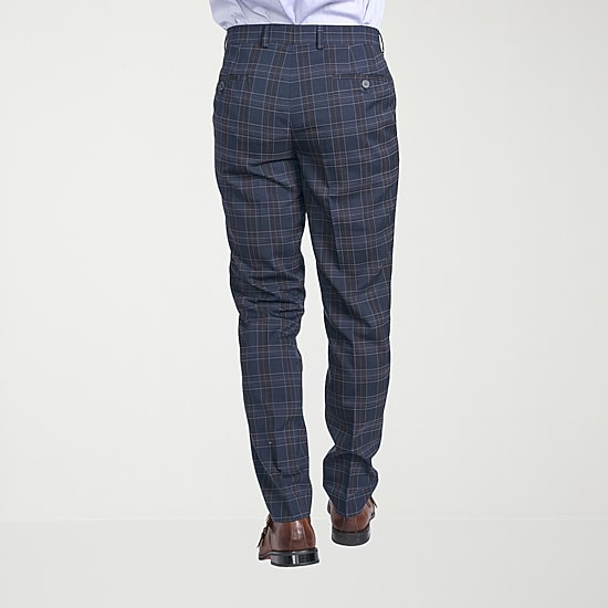The Savile Row Co Pattern Mens Plaid 2-pc. Suit Set