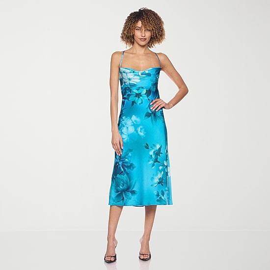 B. Smart Womens Juniors Sleeveless Floral Slip Dress