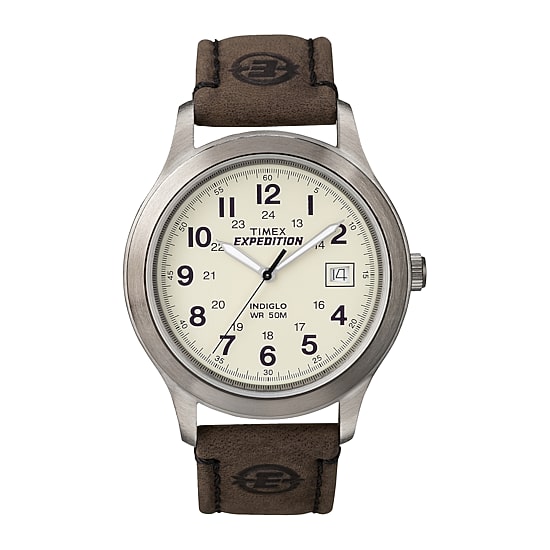 Timex® Expedition® Newness Mens Leather Strap Field Watch T49870
