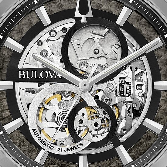 Bulova Sutton Mens Silver Tone Stainless Steel Bracelet Watch 96a208