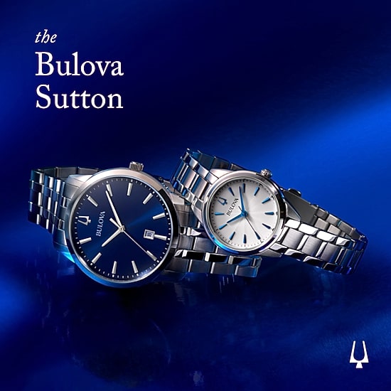 Bulova Sutton Womens Silver Tone Stainless Steel Bracelet Watch 96l285