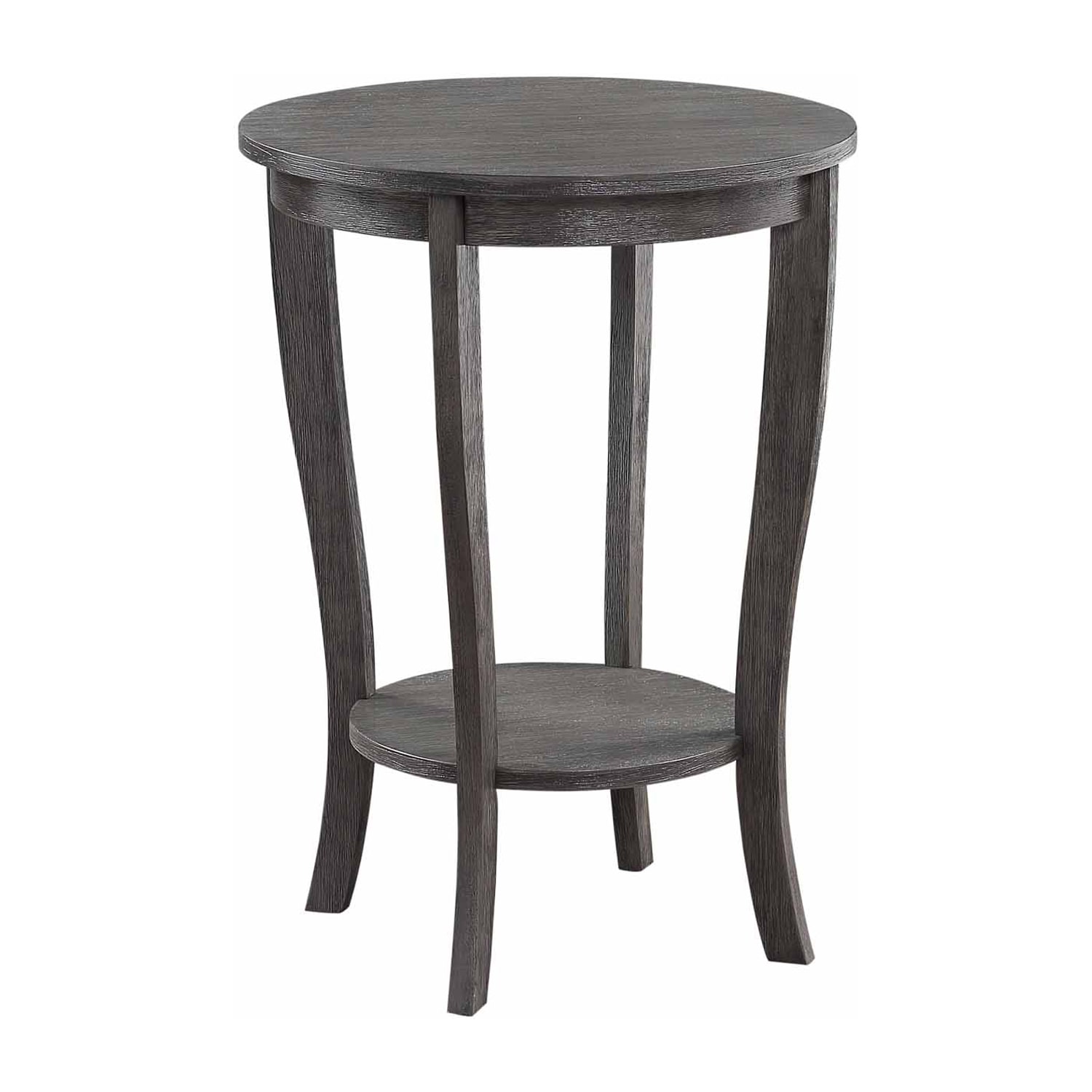 American Heritage Round End Table with Shelf
