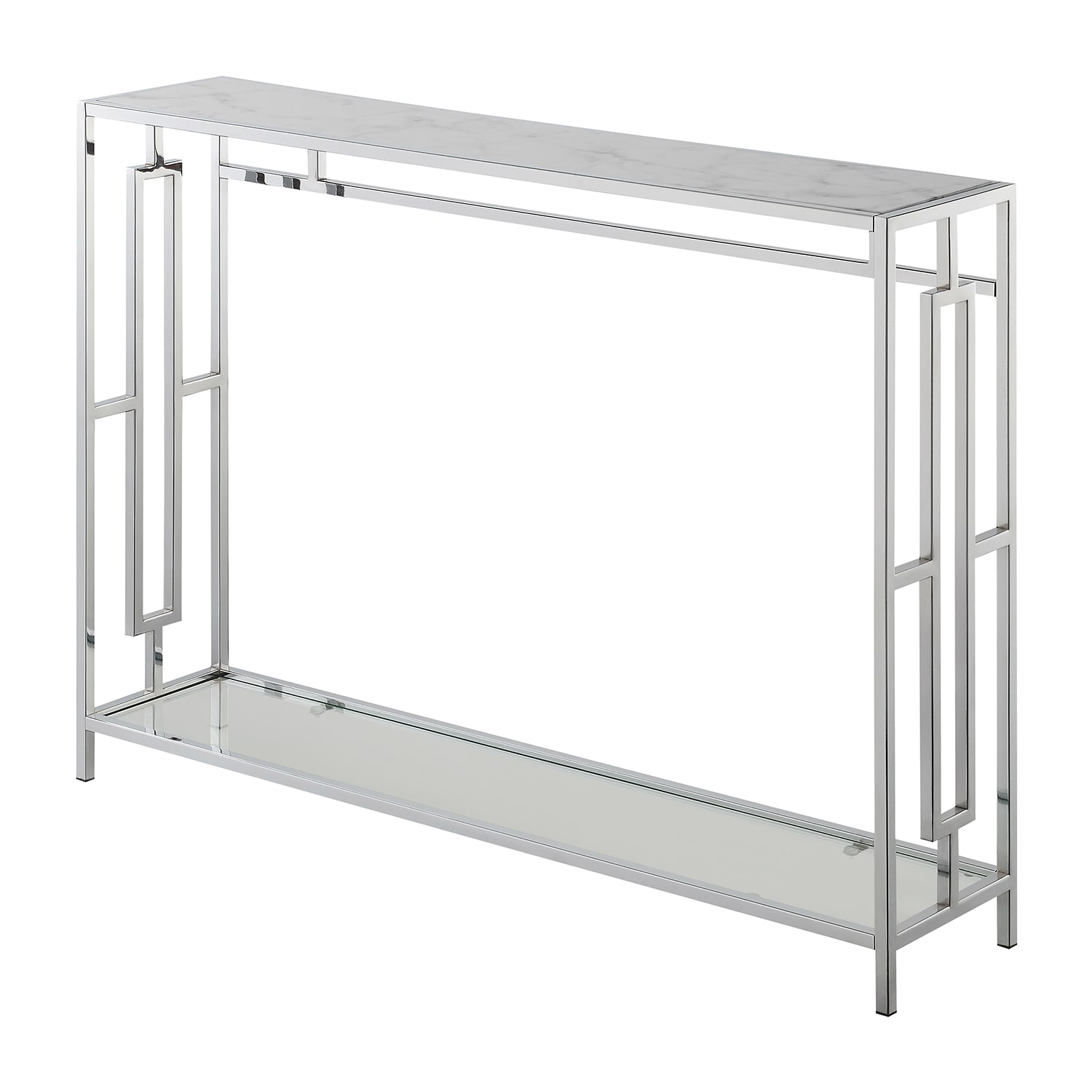 Town Square Chrome Console Table
