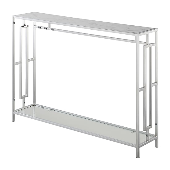Town Square Chrome Console Table