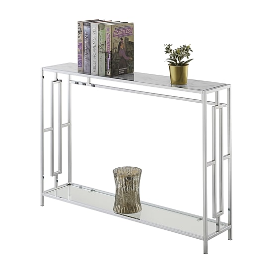 Town Square Chrome Console Table
