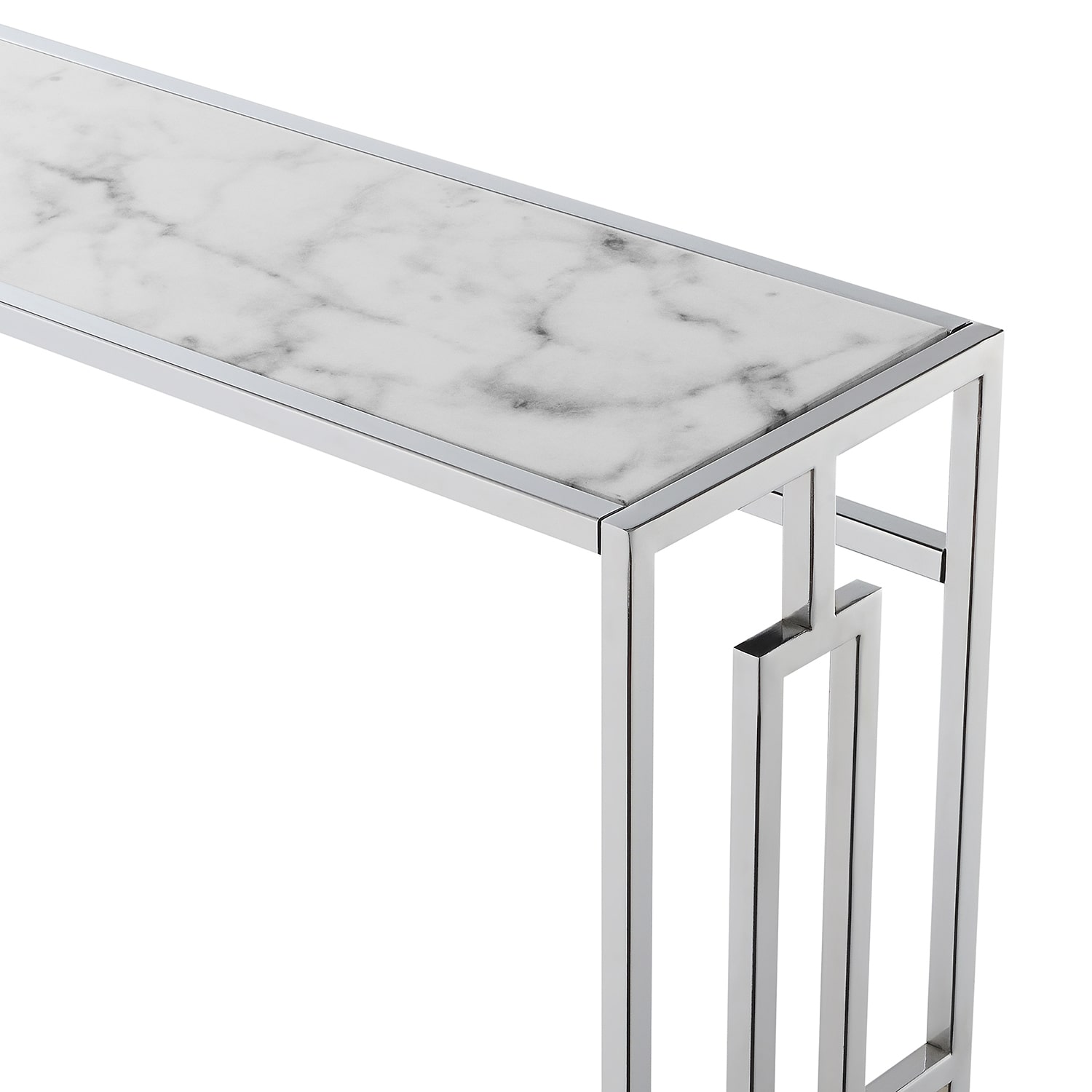 Town Square Chrome Console Table