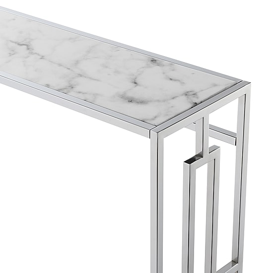 Town Square Chrome Console Table