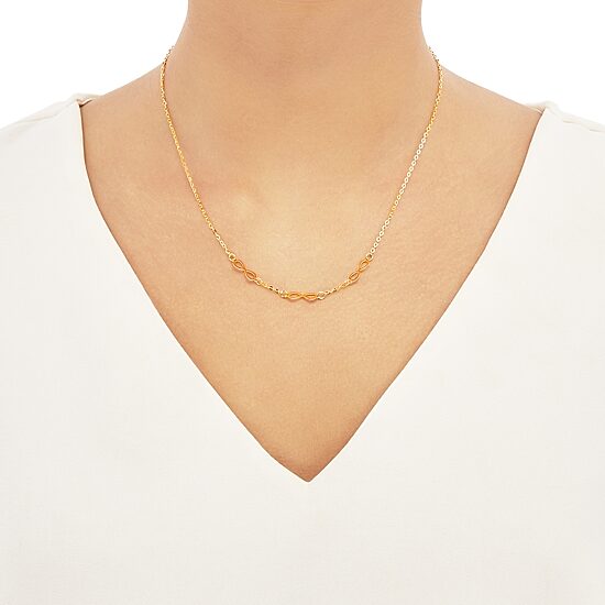 Unisex Adult 14K Gold 22 Inch Curb Chain Necklace