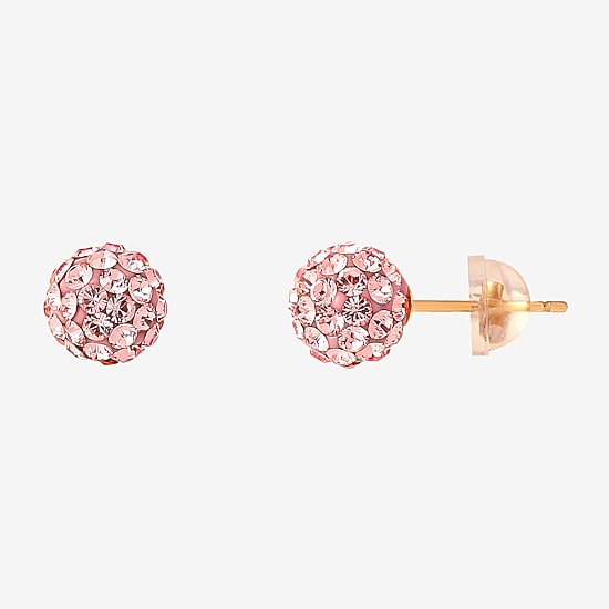 Girls Pink Crystal Cultured Freshwater Pearl 14K Gold 2-pc. Jewelry Set