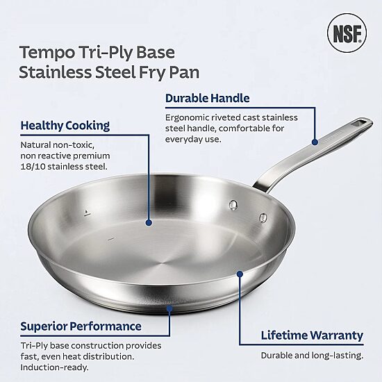 Tramontina Stainless Steel 6-qt. Braising Pan