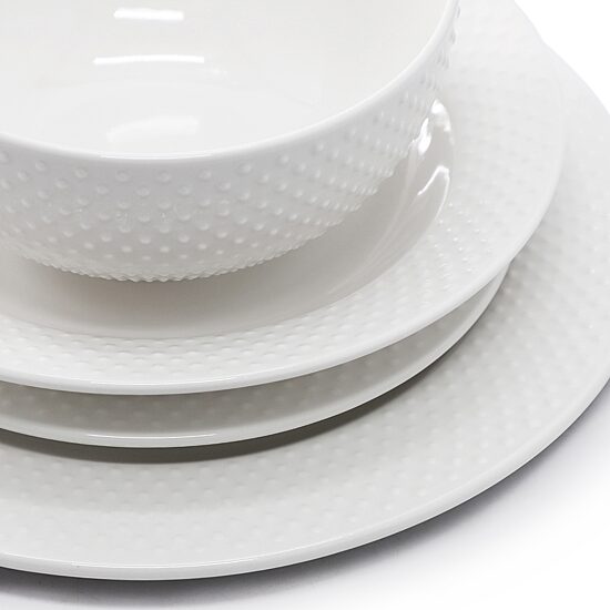 Elama Kim 16 Piece 16-pc. Porcelain Dinnerware Set