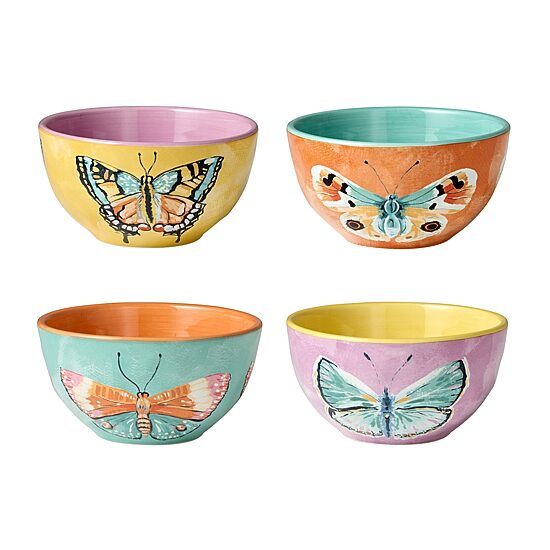 Certified International Butterflies 4-pc. Ceramic Ice Cream Bowl