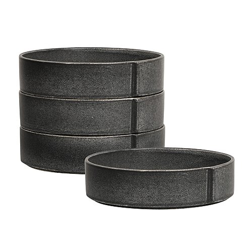 Stone Lain Bao 4-pc. Stoneware Pasta Bowl In Black