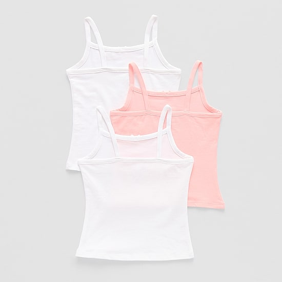 Okie Dokie Toddler Girls U Neck Sleeveless 3 Pack Camisole