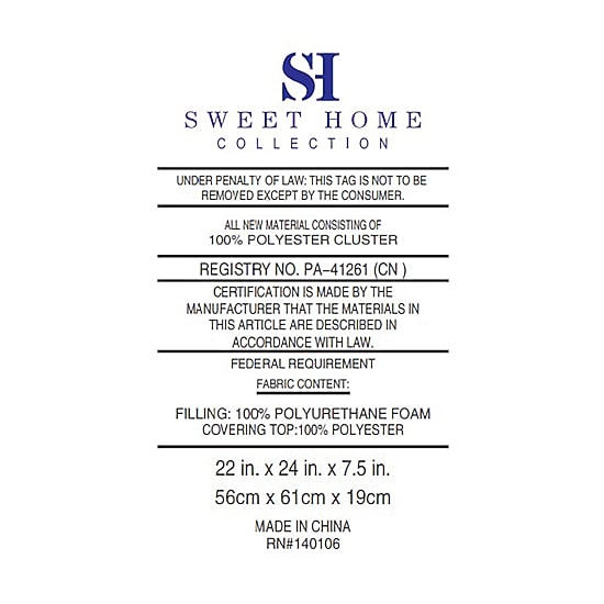 Sweet Home Collection™ Bed Wedge Pillow with High Density Foam