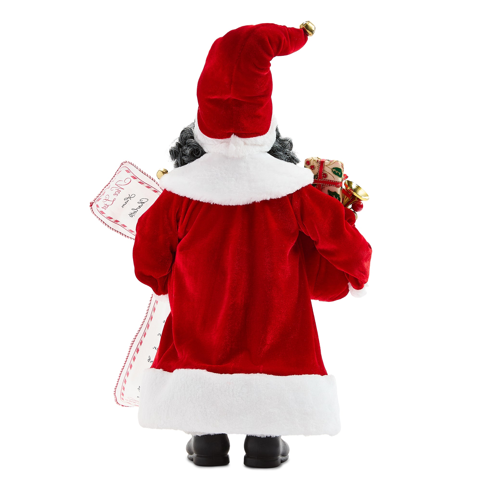 North Pole Trading Co. African American 18" List Christmas Santa Figurine