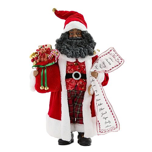 North Pole Trading Co . Christmas Santa Figurine In Red