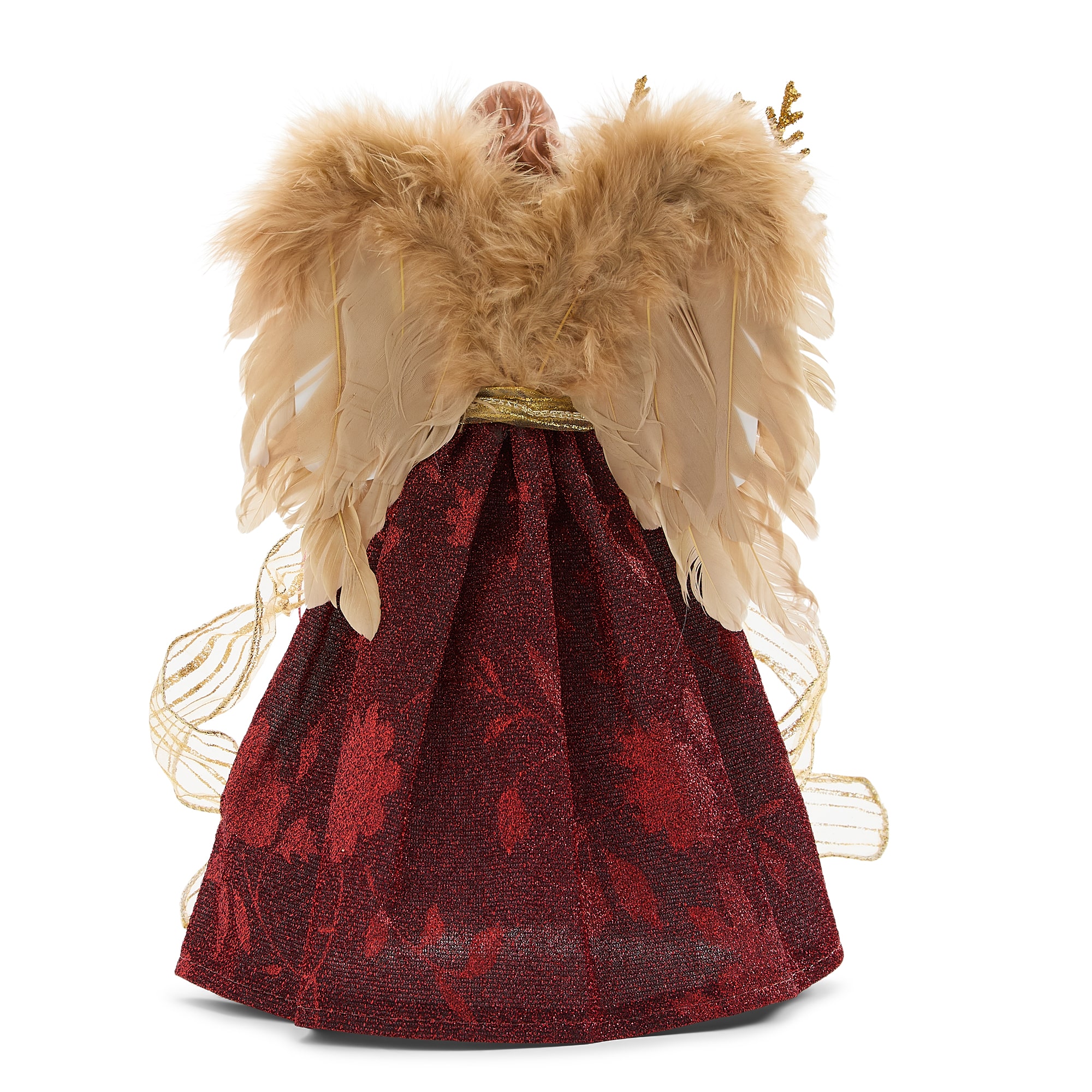 North Pole Trading Co. 12" Red Sequin Angel Christmas Santa Figurine