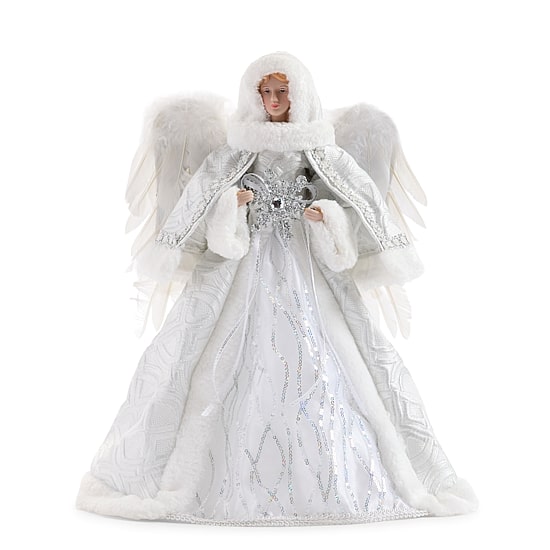 North Pole Trading Co. 16" White And Silver Angel Christmas Angels Figurine