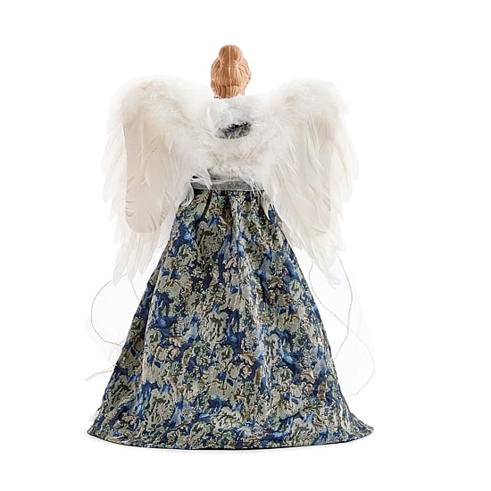North Pole Trading Co. 16" Navy And White Angel Christmas Santa Figurine