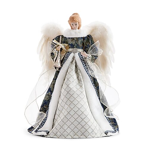 North Pole Trading Co . Christmas Santa Figurine In Blue