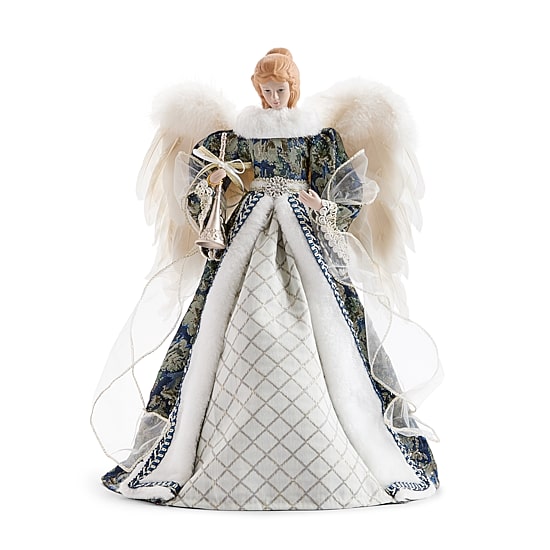 North Pole Trading Co. 16" Navy And White Angel Christmas Santa Figurine