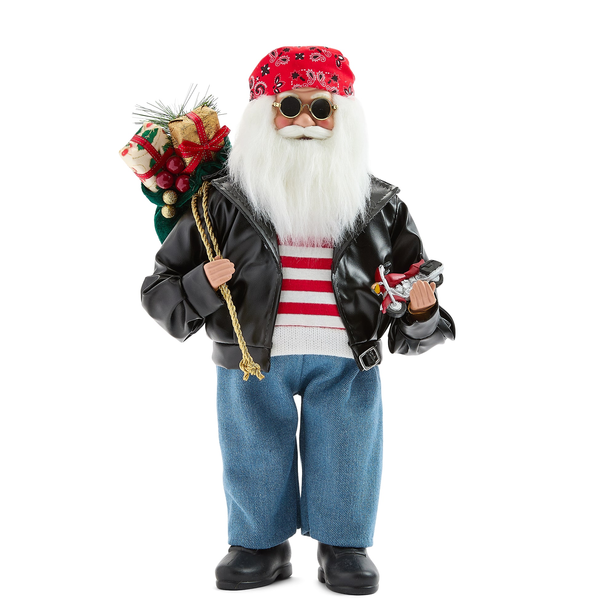 North Pole Trading Co. 18" Motorcycle Christmas Santa Figurine