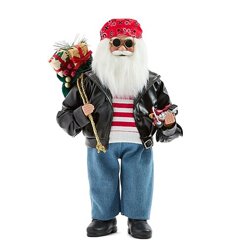 North Pole Trading Co . Christmas Santa Figurine In Red