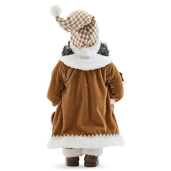 North Pole Trading Co. African American 18" Gingerbread Christmas Santa Figurine