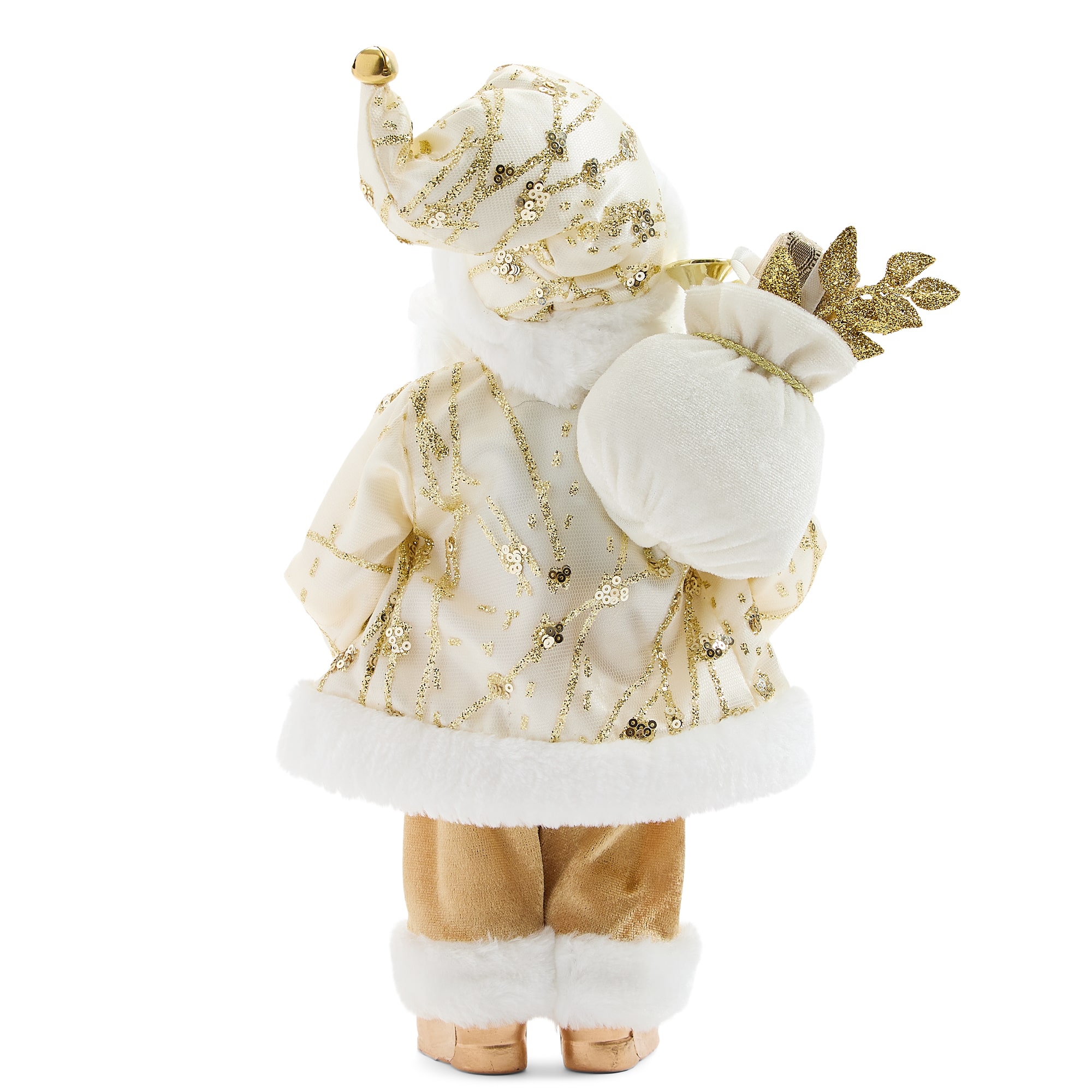 North Pole Trading Co. 12" Gold Christmas Santa Figurine