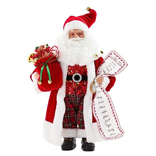 North Pole Trading Co . Christmas Santa Figurine In Red