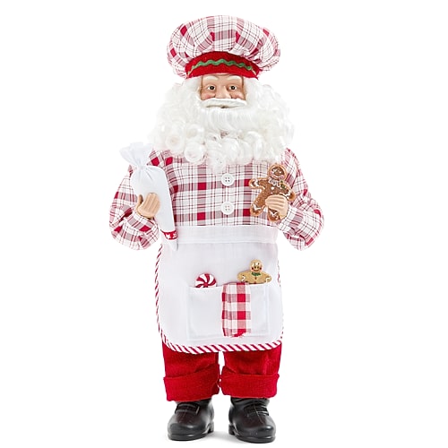 North Pole Trading Co . Christmas Santa Figurine In Red